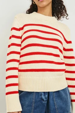 Alise Sweater Cherry Stripe
