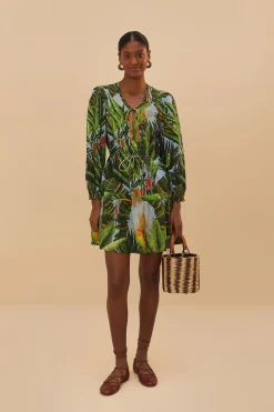 Amazonia Forest Blue Mini Dress