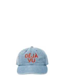 Denim Baseball Hat Blue w/ Bright Poppy Déjà Vu