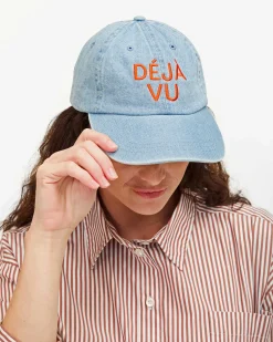 Denim Baseball Hat Blue w/ Bright Poppy Déjà Vu