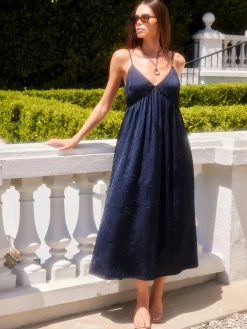 Leanna Midi Dress Navy