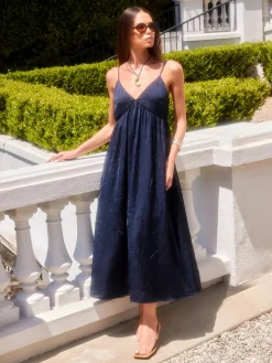 Leanna Midi Dress Navy