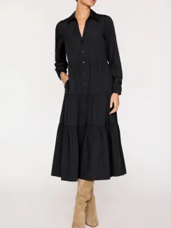 Long Sleeve Havana Dress Black Onyx
