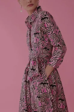 Luciana Tiger Dress Peach