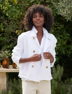 Mini Belfast Crop Peacoat White