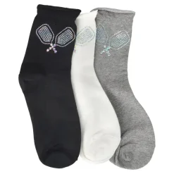 Pickleball Crystal Socks White