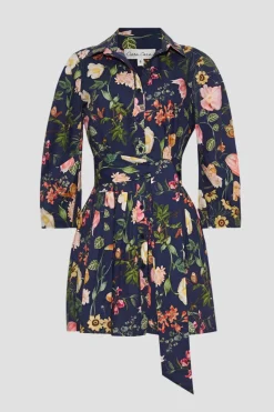 Raya Mini Dress Stems Evening Blue